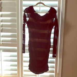 Ladies Lace Striped Dress